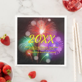 Servilleta De Papel De Cena Cambiar año, Agregar cualquier nombre Texto de Año