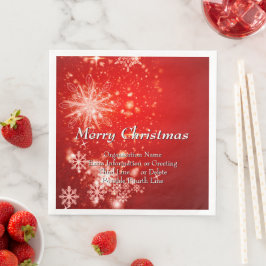 Servilleta De Papel De Cena Cambiar todo el Fiesta de Navidades de la organiza