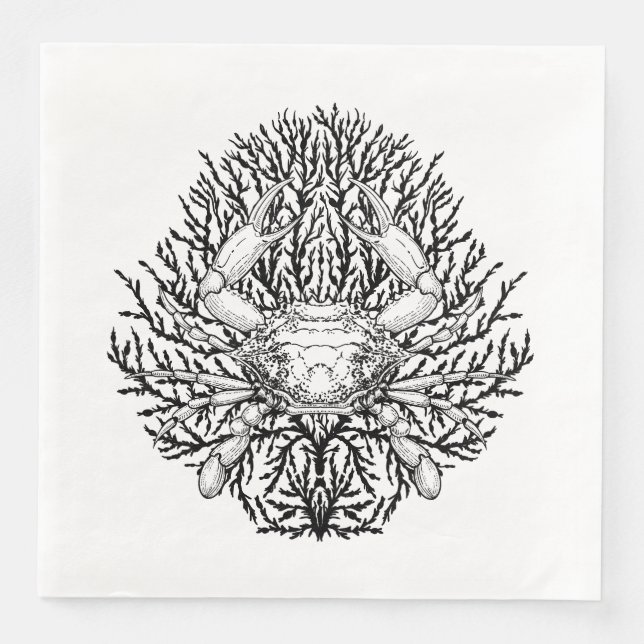 Servilleta De Papel De Cena Cangrejo (Anverso)