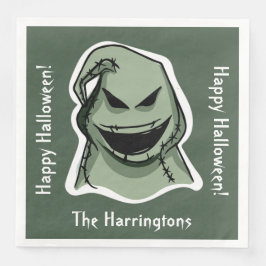 Servilleta De Papel De Cena Caracteres de Halloween nombre personalizado, text