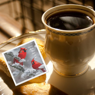 Servilleta De Papel De Cena Cardenal Aparece Ángeles Cerca del Recuerdo