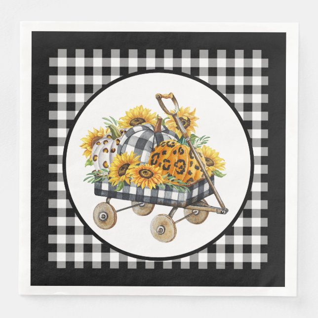 Servilleta De Papel De Cena Carro de campo  (Anverso)
