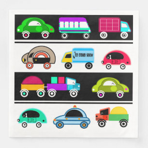 Servilleta De Papel De Cena Carros divertidos