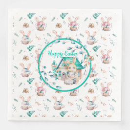 Servilleta De Papel De Cena Casa del conejo de Pascua