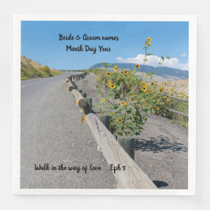 Servilleta De Papel De Cena Casual country west road flower table