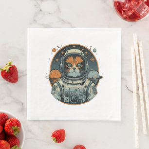 Servilleta De Papel De Cena Cata-astronauta en Asteroides