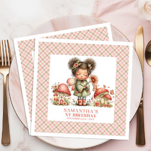Servilleta De Papel De Cena Celebración de cumpleaños en el jardín mágico de l