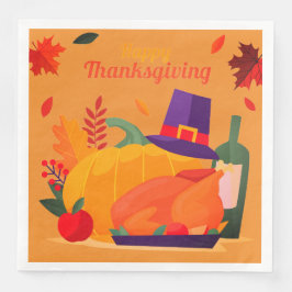 Servilleta De Papel De Cena Celebración de la Decoración de Acción de Gracias