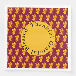 Servilleta De Papel De Cena Celebración de la Fiesta de la Foliage de Oro en O