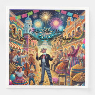 Servilleta De Papel De Cena Celebración de Nochevieja El Año Viejo