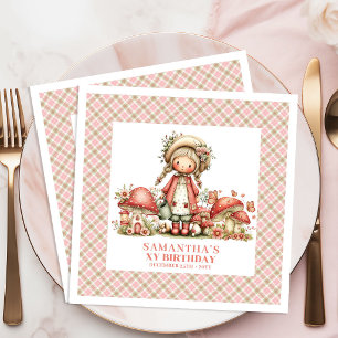 Servilleta De Papel De Cena Celebración Mágica de Cumpleaños Cottagecore de Ha