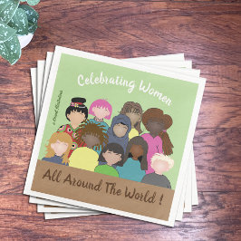 Servilleta De Papel De Cena Celebrando a las mujeres , 8 de marzo , servilleta