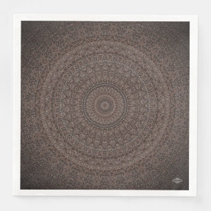 Servilleta De Papel De Cena Cena Napkin Brown Mandela Diseño HAMbyWG