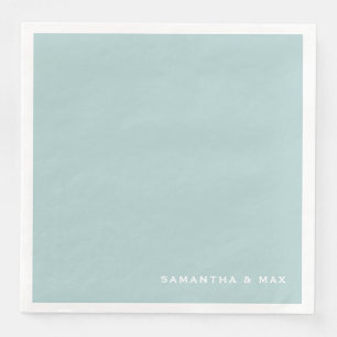 Servilleta De Papel De Cena Cena Simple Seafoam Parejas Nombres