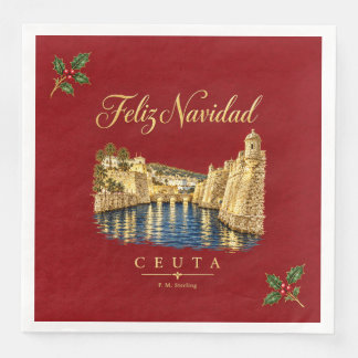 Servilleta De Papel De Cena Ceuta Feliz Navidad Servilletas de Cena de Navidad