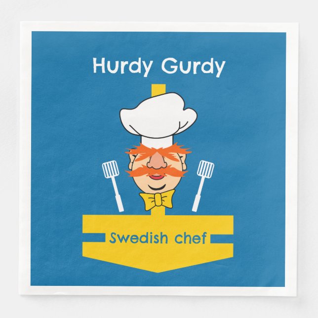 Servilleta De Papel De Cena Chef sueco (Anverso)