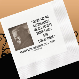 Servilleta De Papel De Cena Chesterton No Racionalistas Todos Creen Hadas