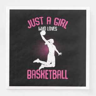 Servilleta De Papel De Cena Chica Baloncesto Mujeres
