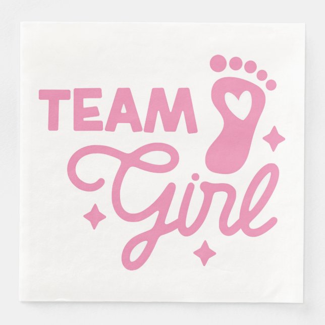 Servilleta De Papel De Cena Chica de equipo Cute Chica Baby Shower Papel Napki (Anverso)