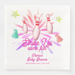 Servilleta De Papel De Cena Chica Golpea Arriba Fiesta de Bolos para Baby Show