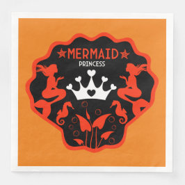 Servilleta De Papel De Cena Chica Mermaid Princess