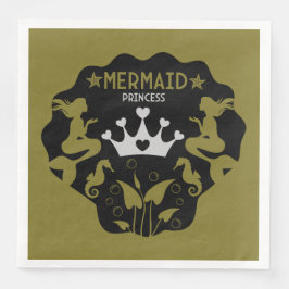 Servilleta De Papel De Cena Chica Mermaid Princess