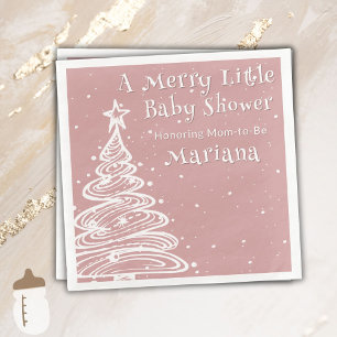 Servilleta De Papel De Cena Chica rosa boho de Navidad Baby Shower