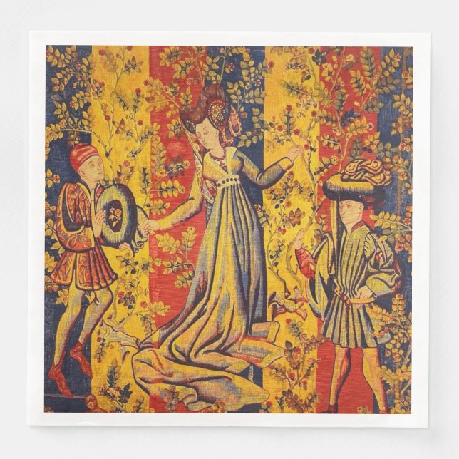 Servilleta De Papel De Cena Chinoiserie italiana de estilo mediterráneo de col (Anverso)