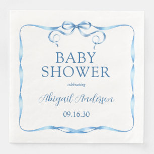 Servilleta De Papel De Cena Chorro de agua azul Baby Shower