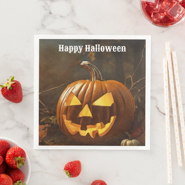 Servilleta De Papel De Cena Colección Big Pumpkin Halloween (In situ)