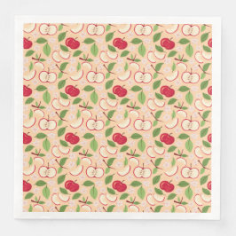 Servilleta De Papel De Cena Colección de patrones de cesta de frutas - manzana