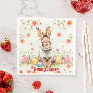 Servilleta De Papel De Cena Colección moderna de vacaciones en conejo de Pascu