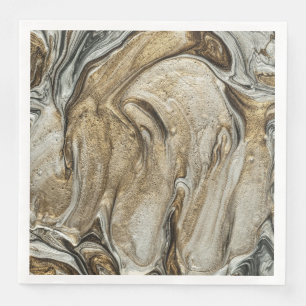 Servilleta De Papel De Cena colores marrones líquidos glamour 003