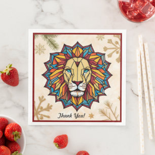 Servilleta De Papel De Cena "Colorida Majestad de Mandala"