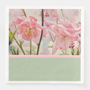 Servilleta De Papel De Cena Columbina rosa bonito - Napkin de papel