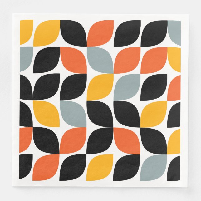 Servilleta De Papel De Cena Concepto colorido, único, moderno, de hoja urbana (Anverso)