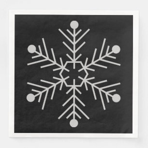 Servilleta De Papel De Cena Copos de nieve