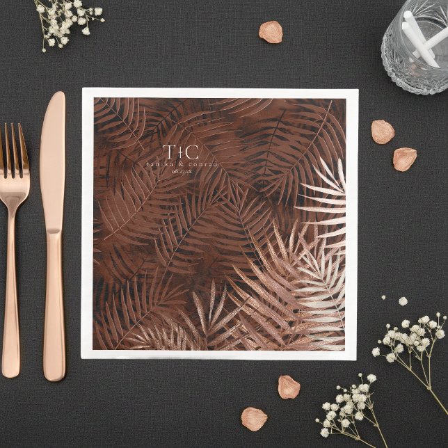 Servilleta De Papel De Cena Copper Sunset Palm Pattern ID1323 (Subido por el creador)