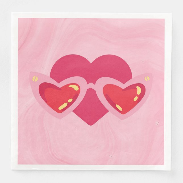 Servilleta De Papel De Cena Corazón (Anverso)