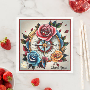 Servilleta De Papel De Cena "Corazón de la navegación"