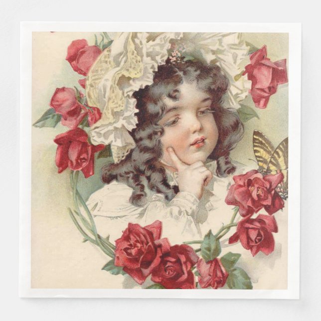 Servilleta De Papel De Cena Corbata victoriana (Anverso)