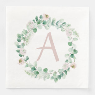 Servilleta De Papel De Cena Corona de peones de primavera con letra personaliz