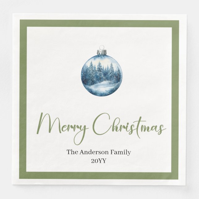 Servilleta De Papel De Cena Cozy Bohemian Winter Scene Christmas Party Napkins (Anverso)