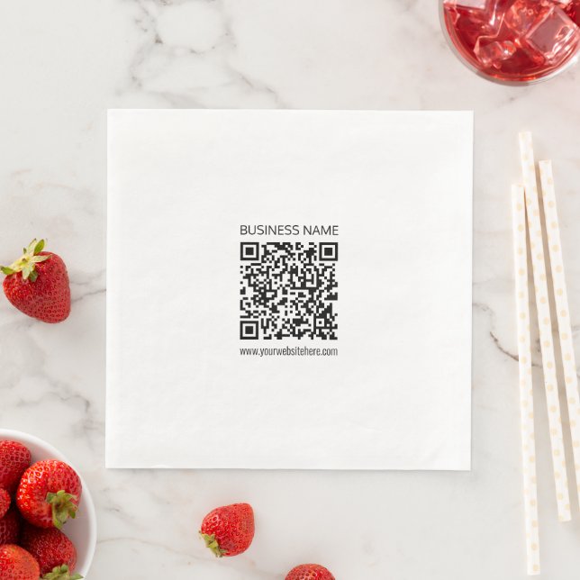 Servilleta De Papel De Cena Crear un código QR para empresas texto instantáneo (In situ)