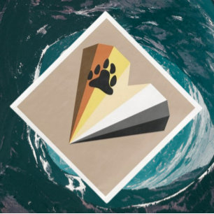 Servilleta De Papel De Cena Cuadros de papel de Bear Heart Pride