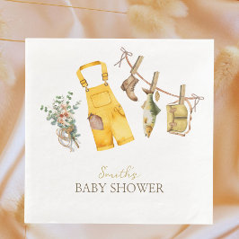 Servilleta De Papel De Cena Cuadros de papel de Little Fisher Baby Shower