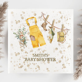 Servilleta De Papel De Cena Cuadros de papel de Little Fisher Baby Shower