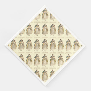 Servilleta De Papel De Cena Cuadros de papel de Navidades victorianos de la pa