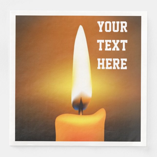 Servilleta De Papel De Cena Cuadros de papel de velas (Anverso)