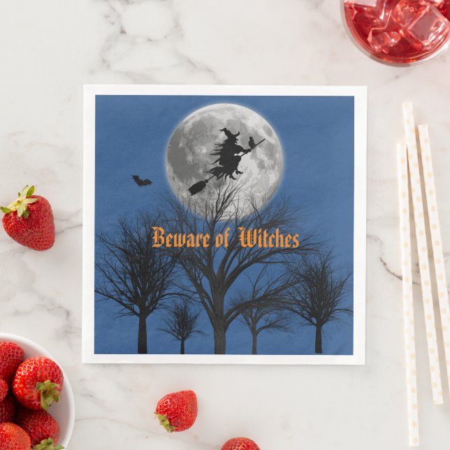 Servilleta De Papel De Cena Cuidado con las brujas (In situ)